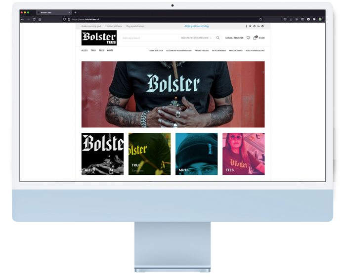 Bolstertees frontpage 