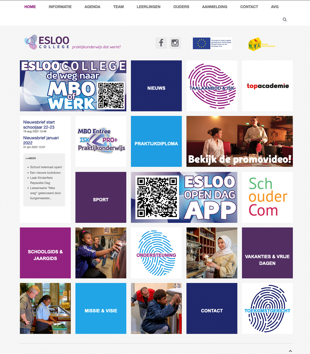Esloo college frontpage volle lengte